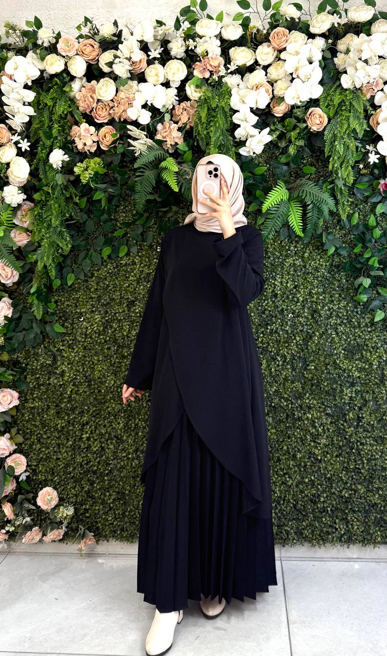 Kristal krep Elbise 9111