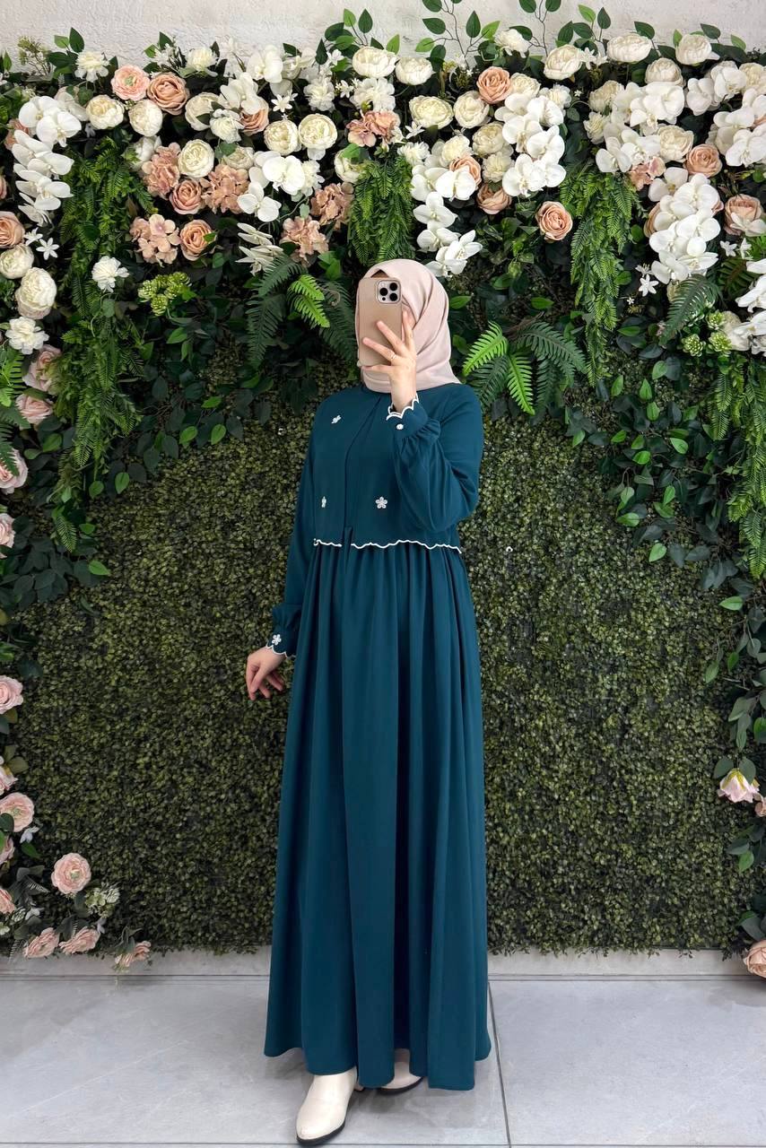 Medine İpek Elbise 9136