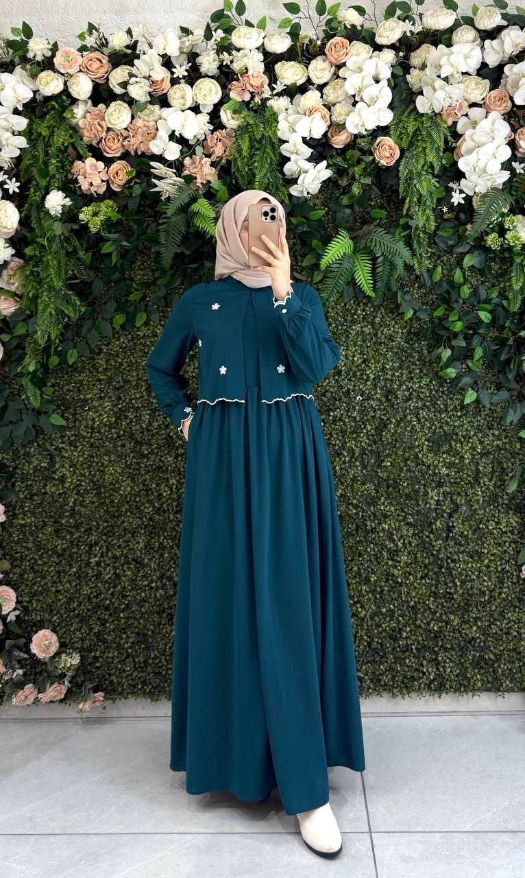 Medine İpek Elbise 9136