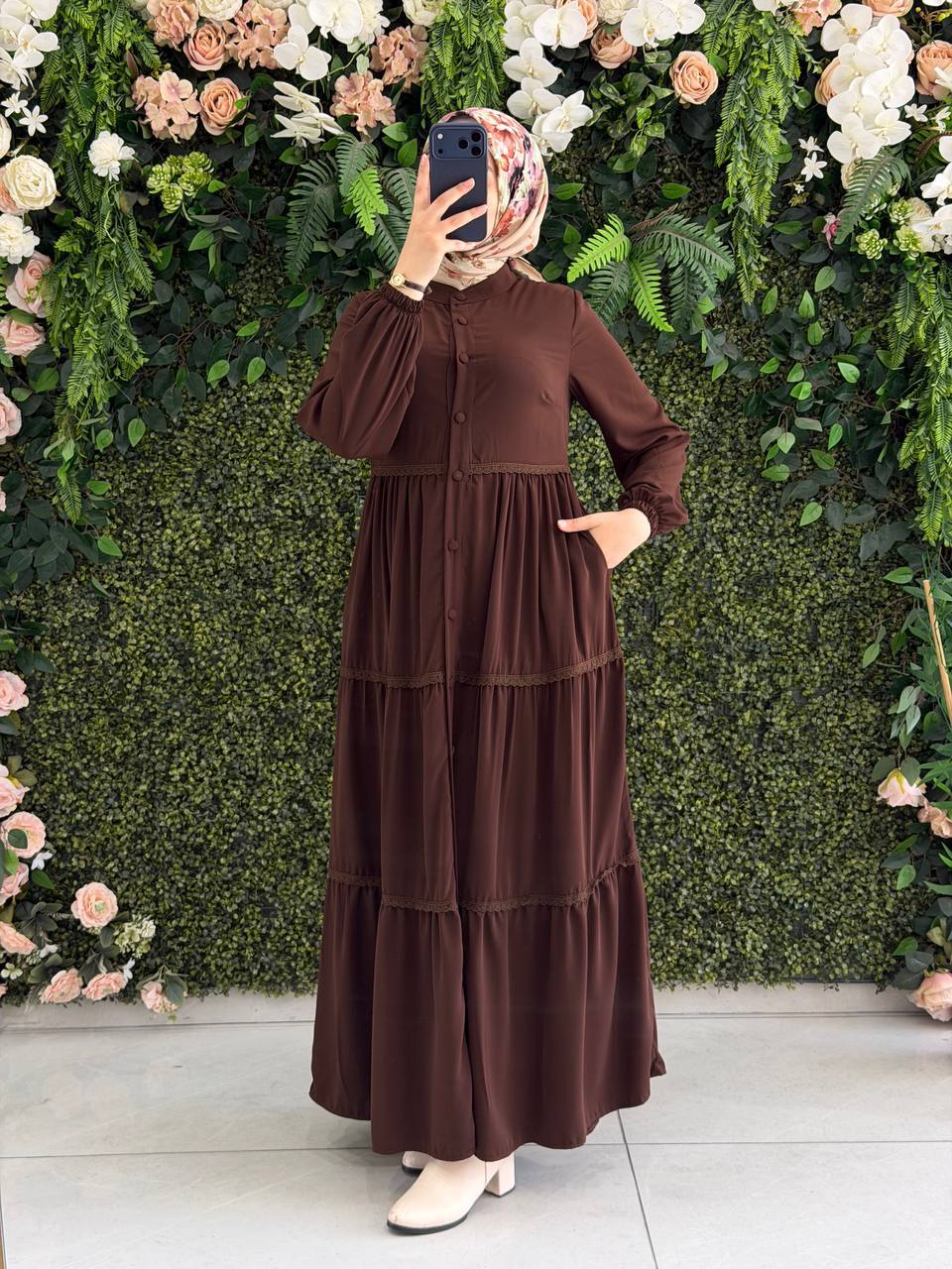 Medine İpek Elbise 9135