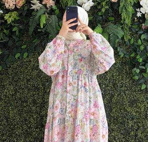 Modal Dijital Elbise 9215 - Moda Fatma
