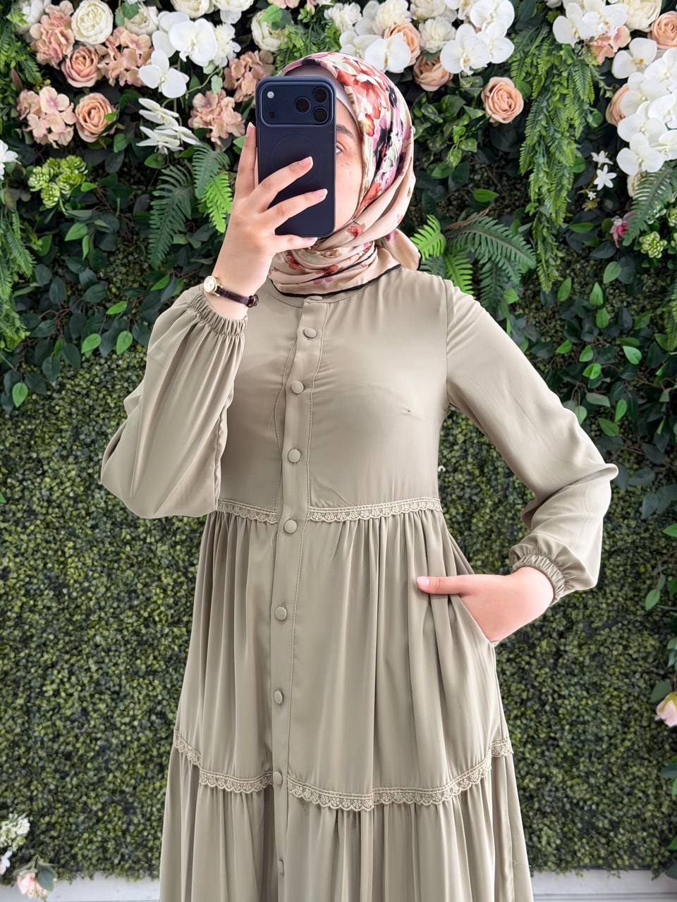 Medine İpek Elbise 9135