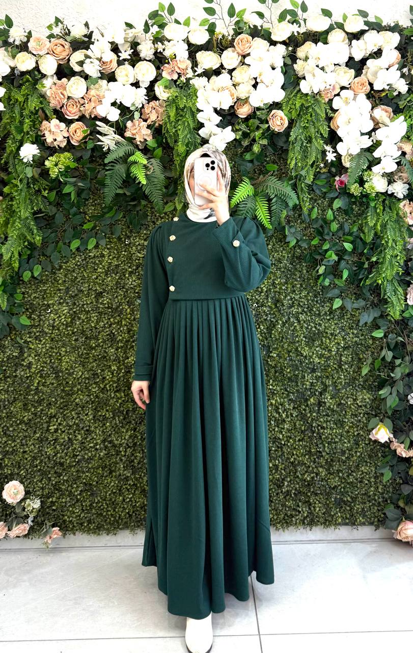 Pamuklu Kadife elbise 8114