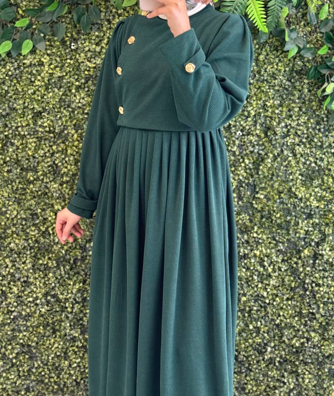 Pamuklu Kadife elbise 8114