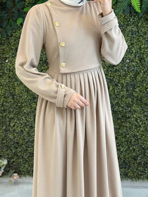 Pamuklu Kadife elbise 8114