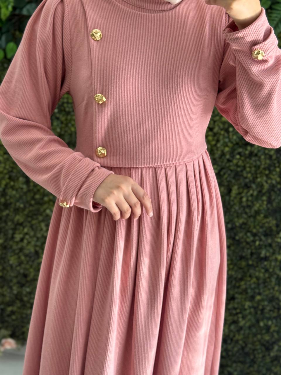 Pamuklu Kadife elbise 8114