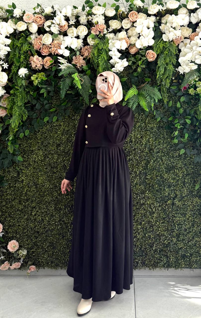 Pamuklu Kadife elbise 8114