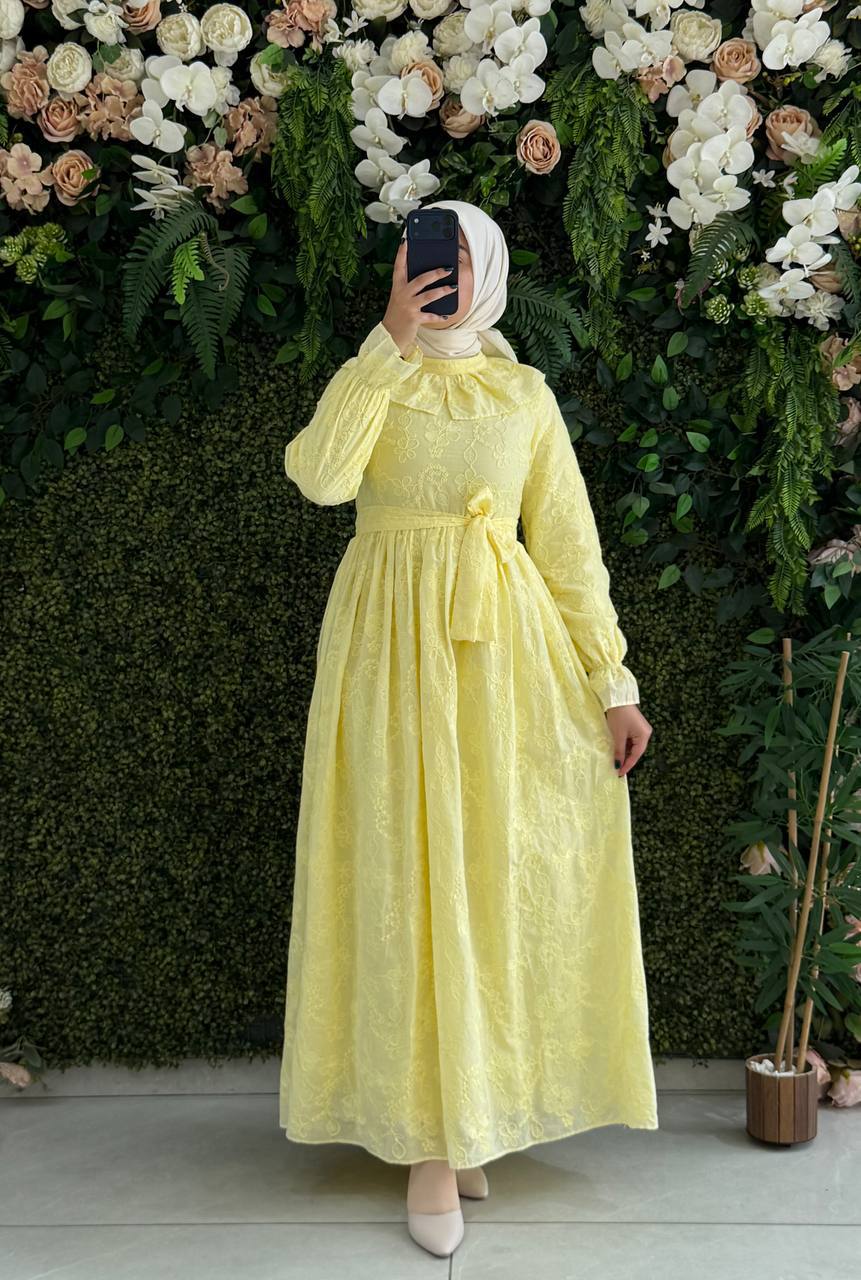 pamuk keten elbise 9263