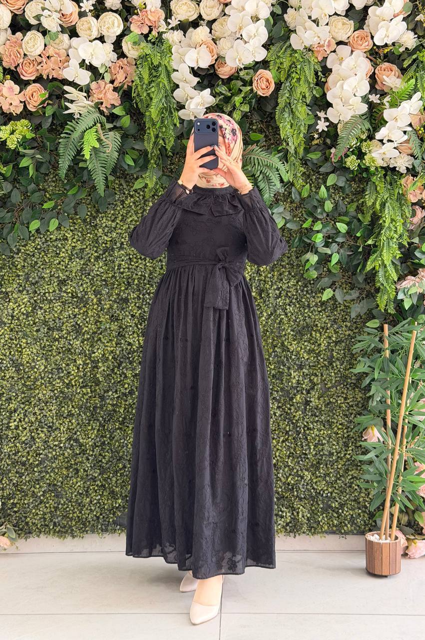 pamuk keten elbise 9263 - Moda Fatma