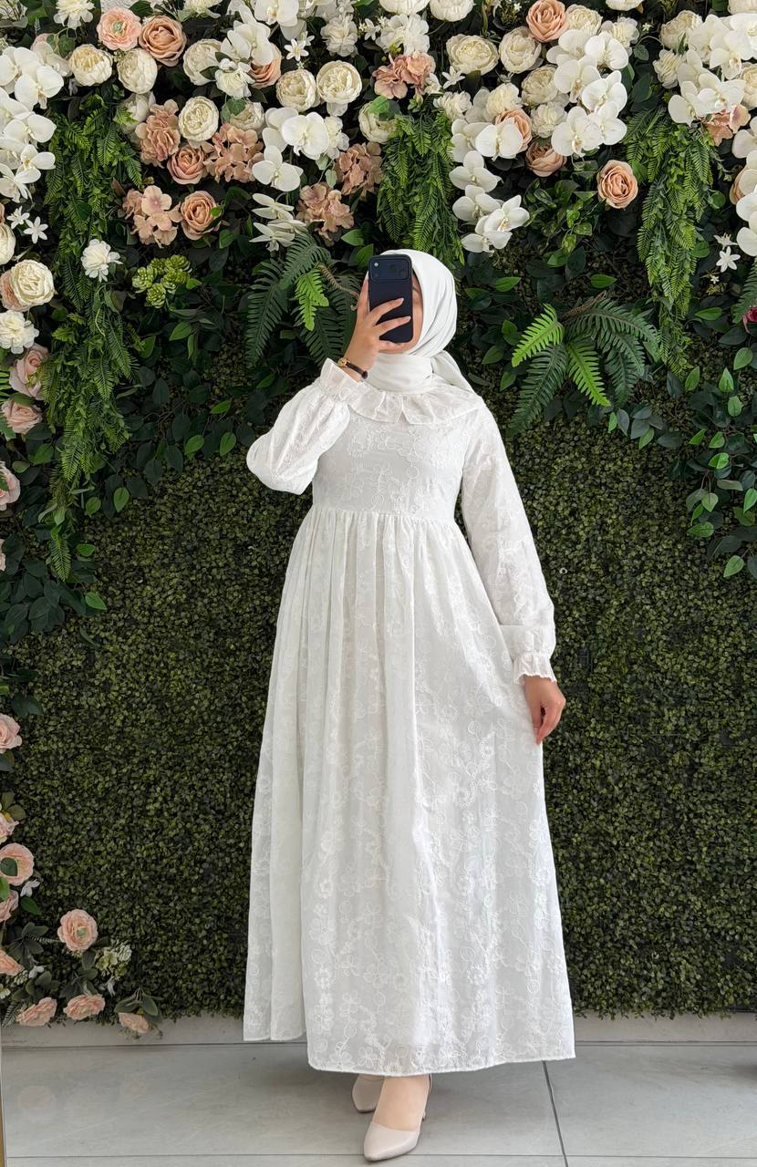 pamuk keten elbise 9263 - Moda Fatma