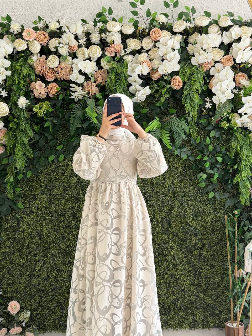 Viskon Yokma Astarlı Elbise 9113 - Moda Fatma