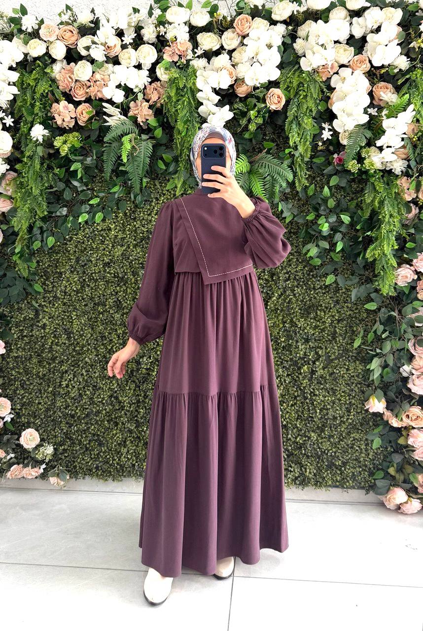 Modal Krep Elbise 9204