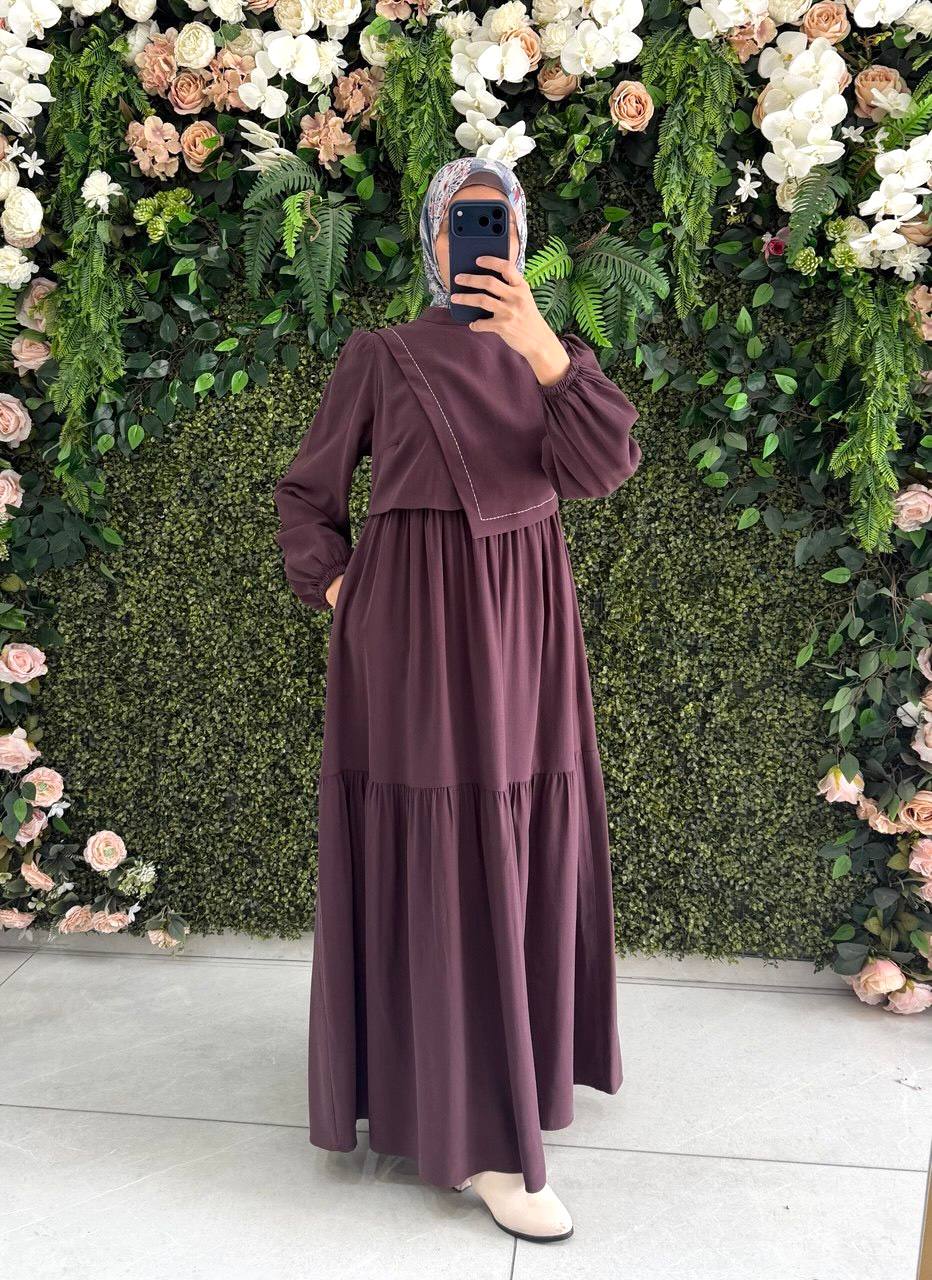 Modal Krep Elbise 9204