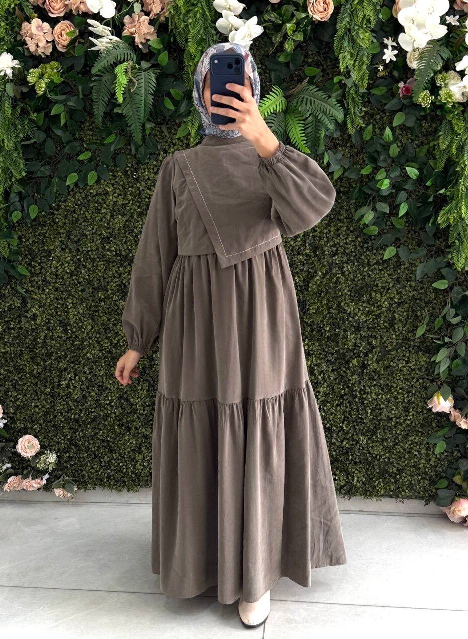 Modal Krep Elbise 9204