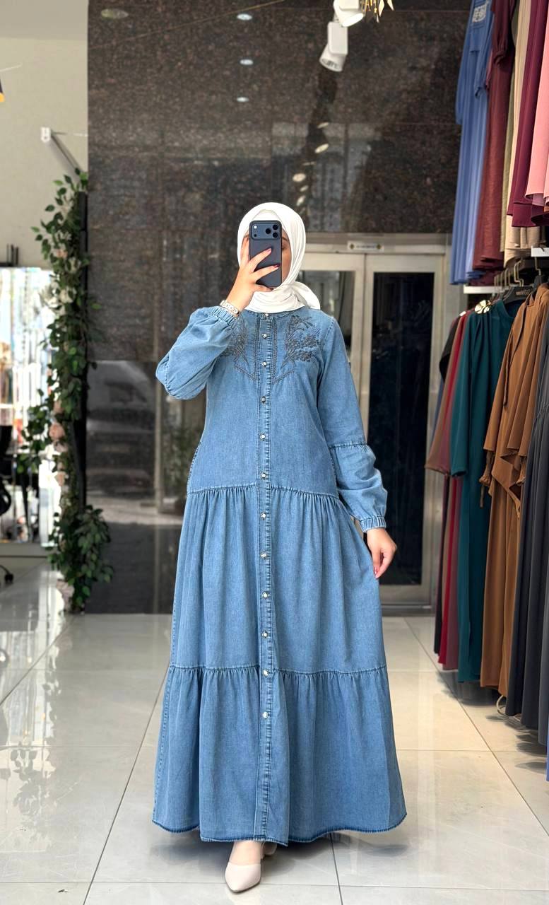 Kot Elbise 2502 J - Moda Fatma