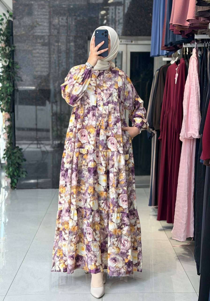 modal dijital elbise 9215Ç - Moda Fatma