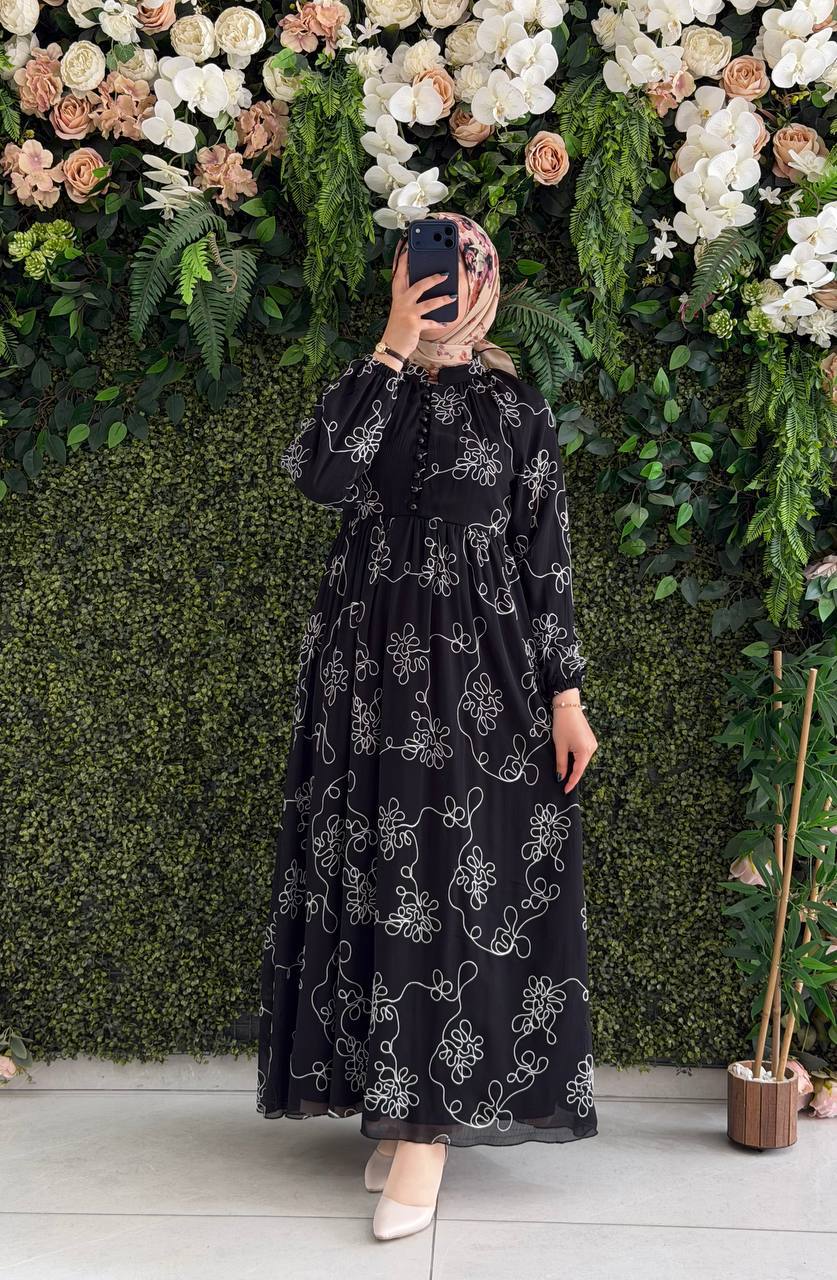 Yoryo Şifon Elbise 9272 - Moda Fatma