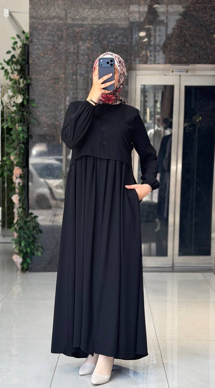 Lara Krep Elbise 1055