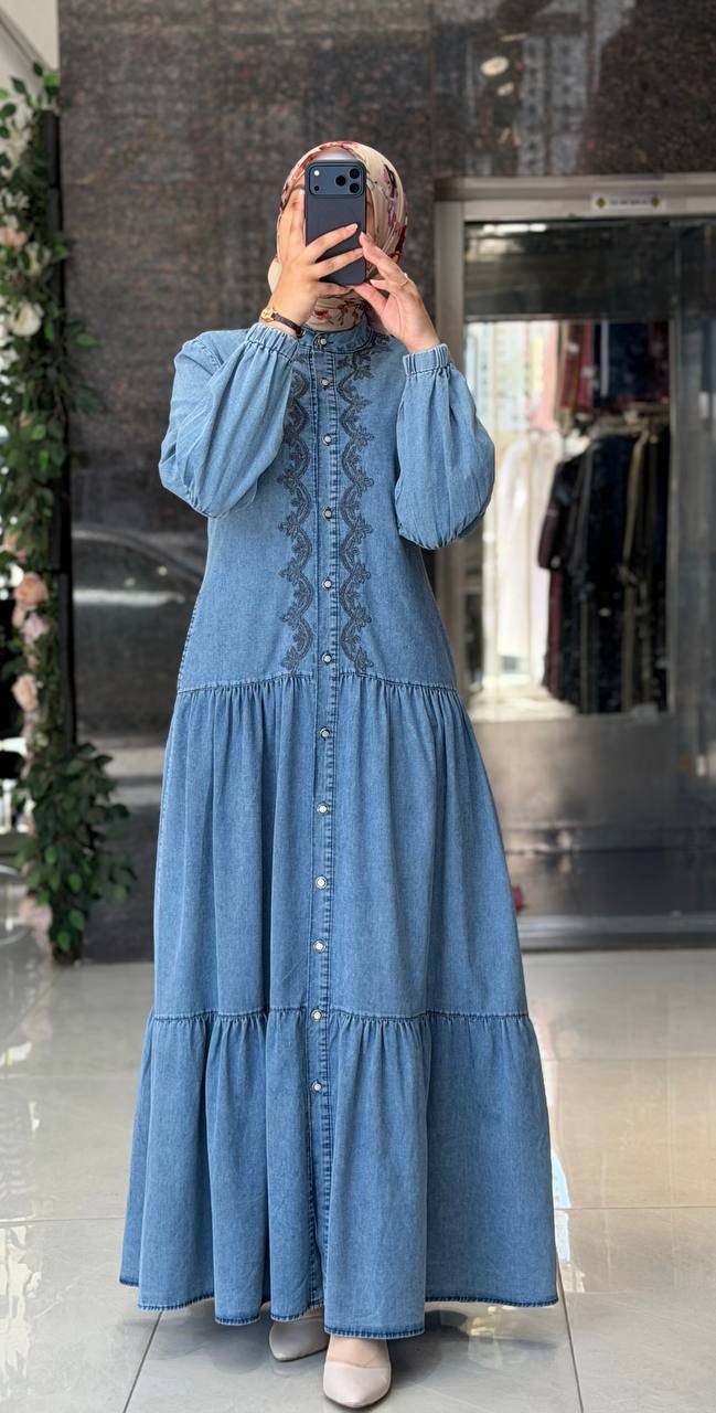 Kot Elbise 2502 D - Moda Fatma