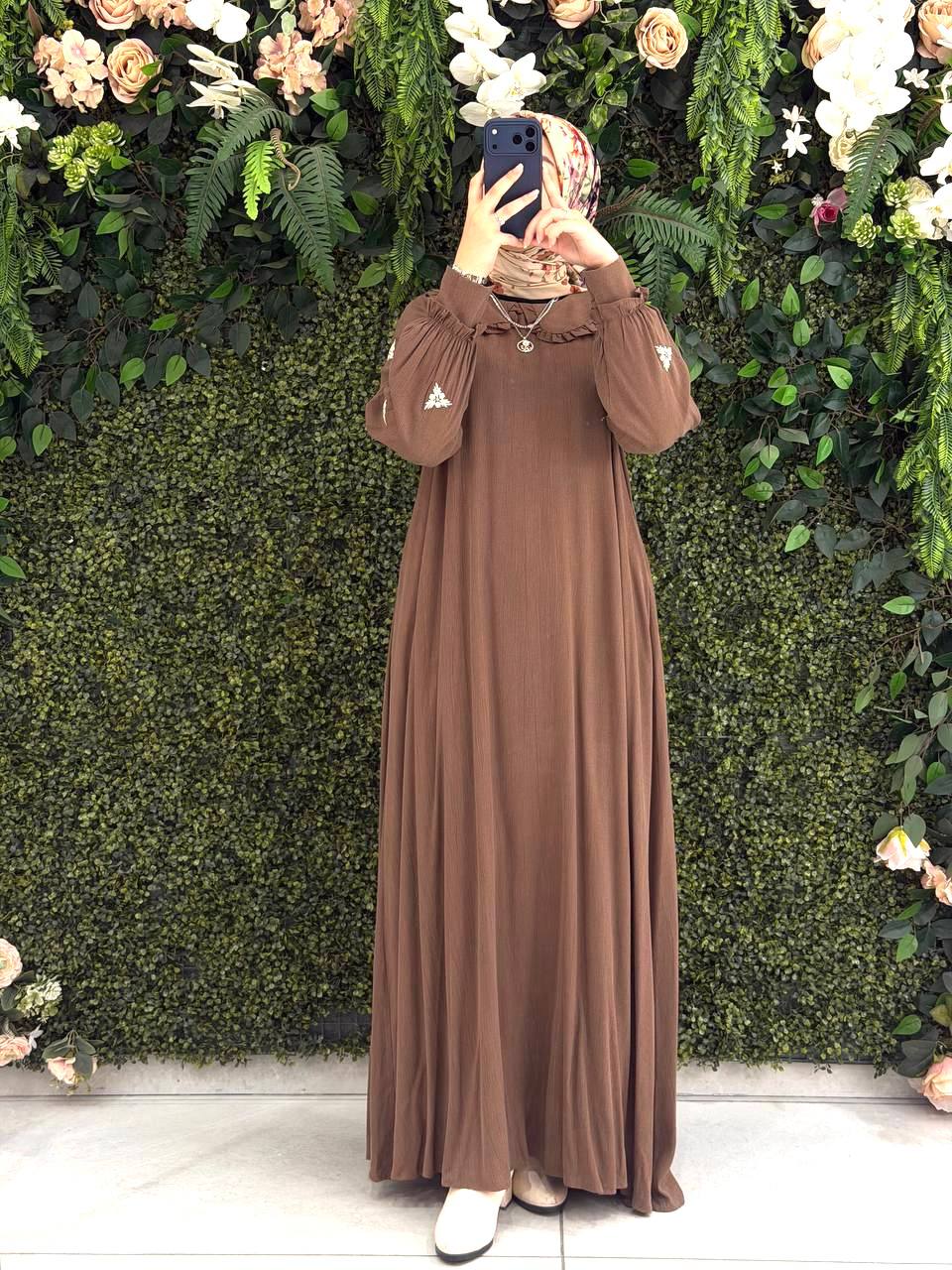 Modal Kupra Elbise 9157