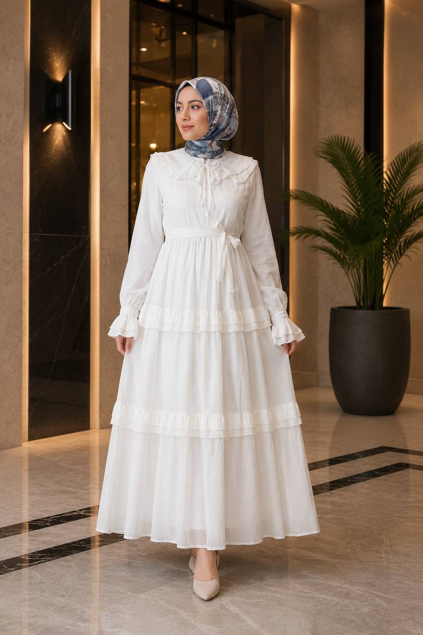 Voile Elbise 9284