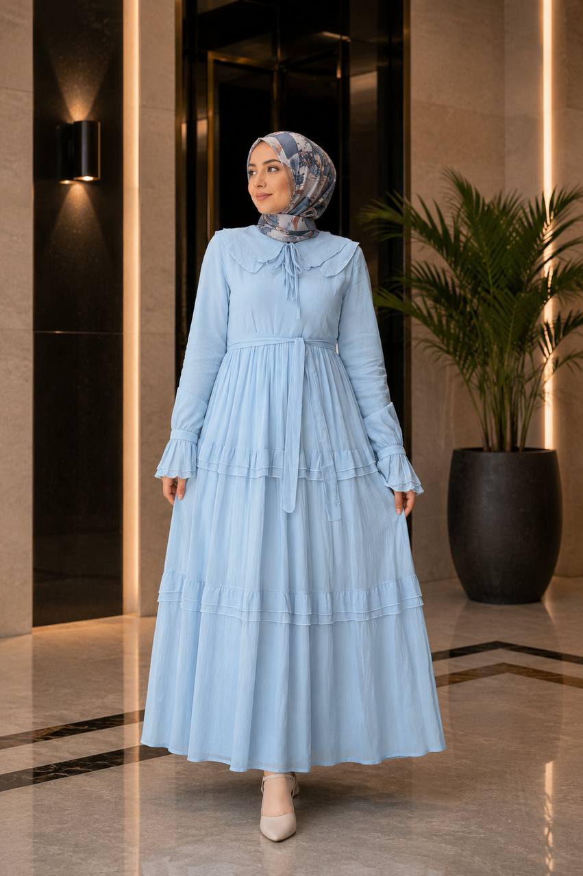 Voile Elbise 9284 - Moda Fatma