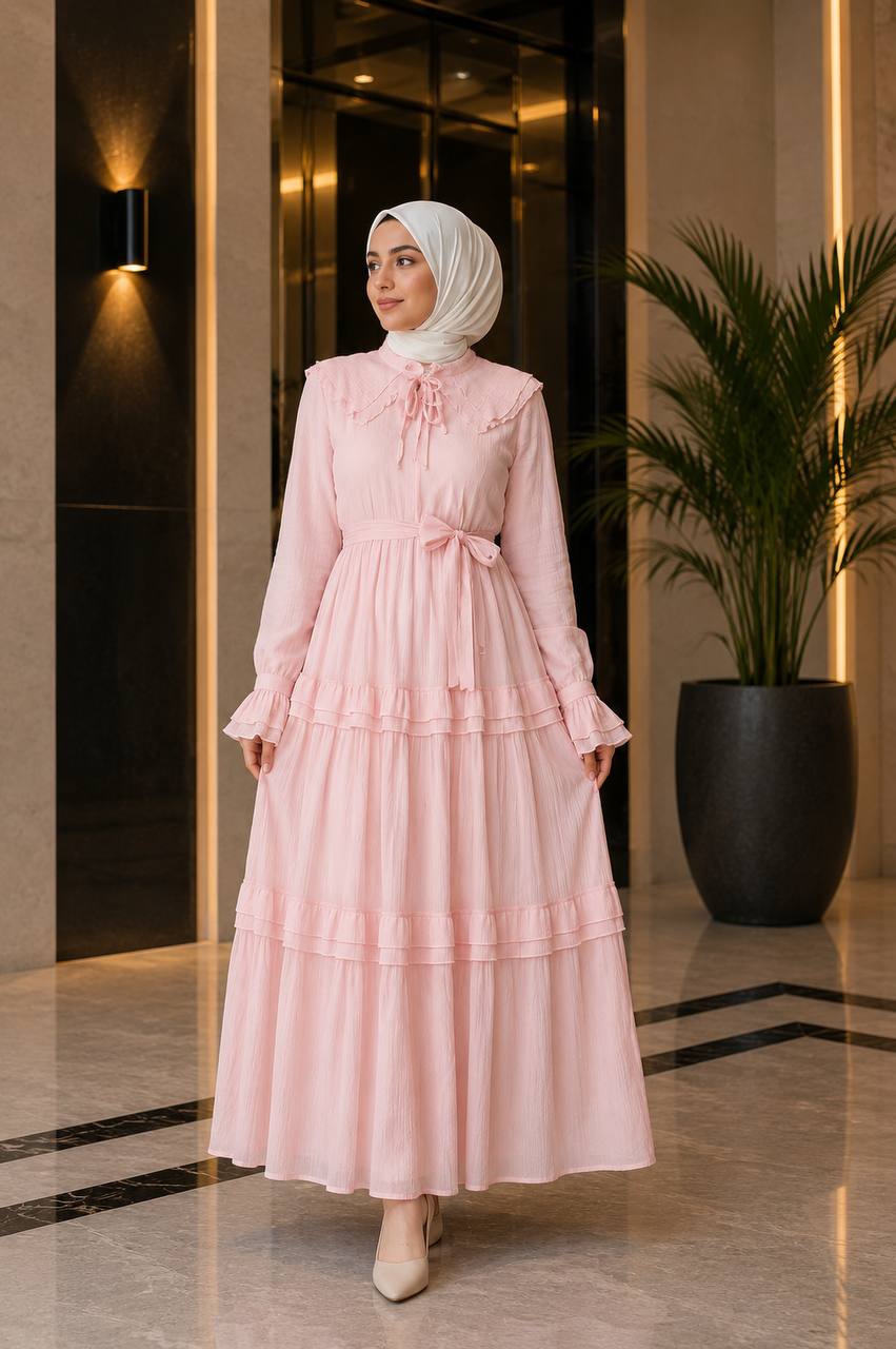 Voile Elbise 9284 - Moda Fatma