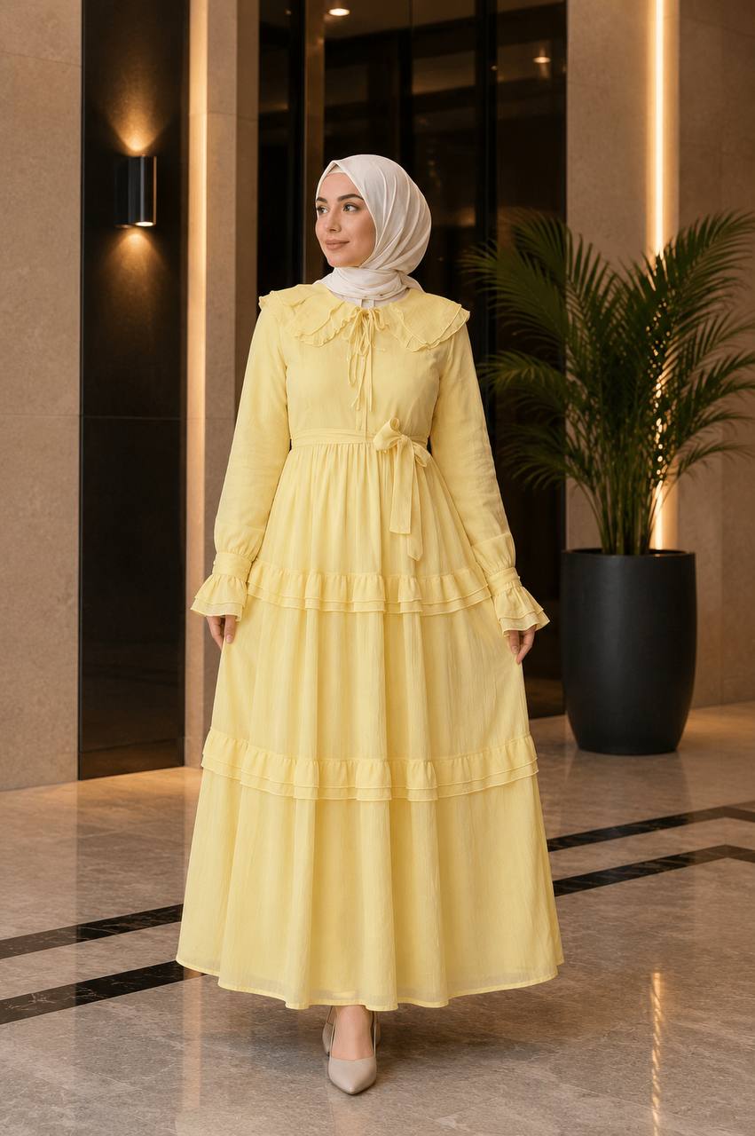 Voile Elbise 9284 - Moda Fatma