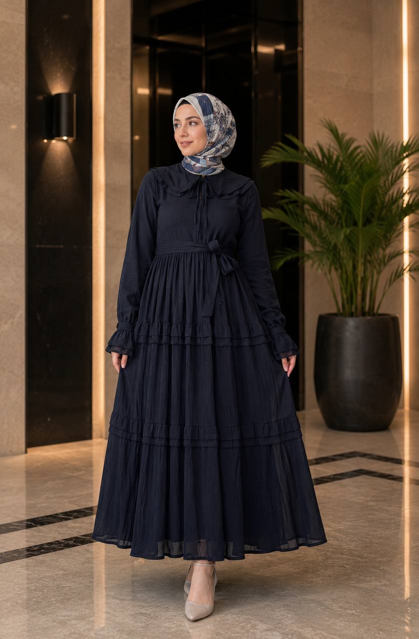 Voile Elbise 9284 - Moda Fatma