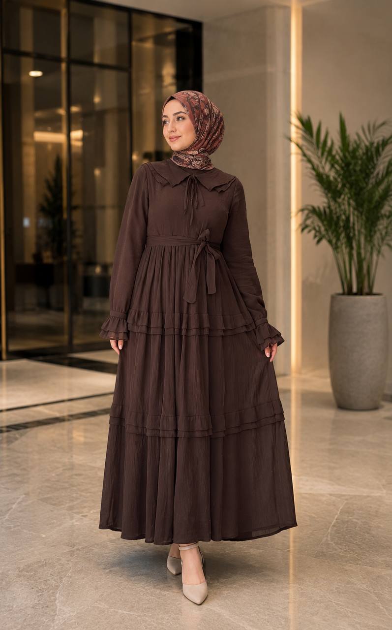 Voile Elbise 9284 - Moda Fatma