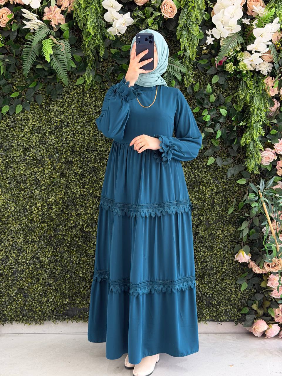 Medine İpek elbise 9173