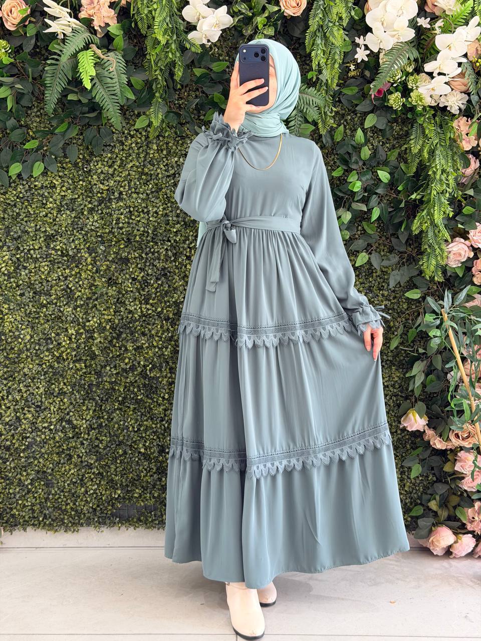 Medine İpek elbise 9173