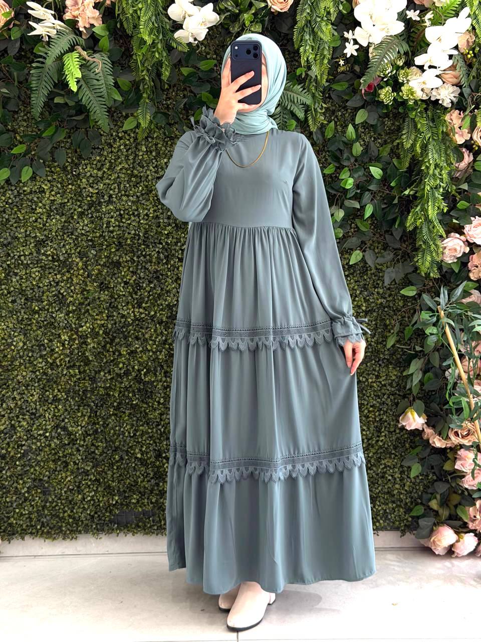 Medine İpek elbise 9173