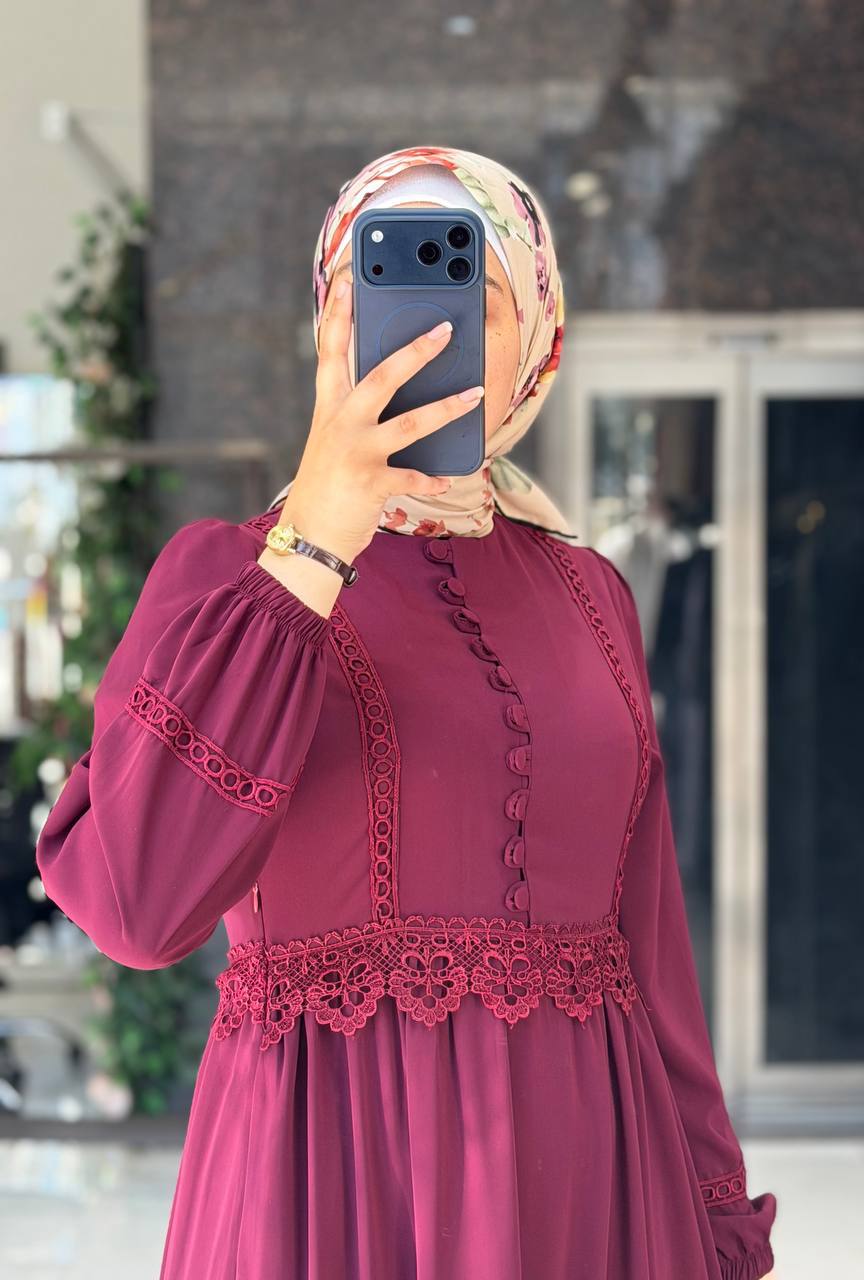 Medine İpek Elbise 9293 M - Moda Fatma