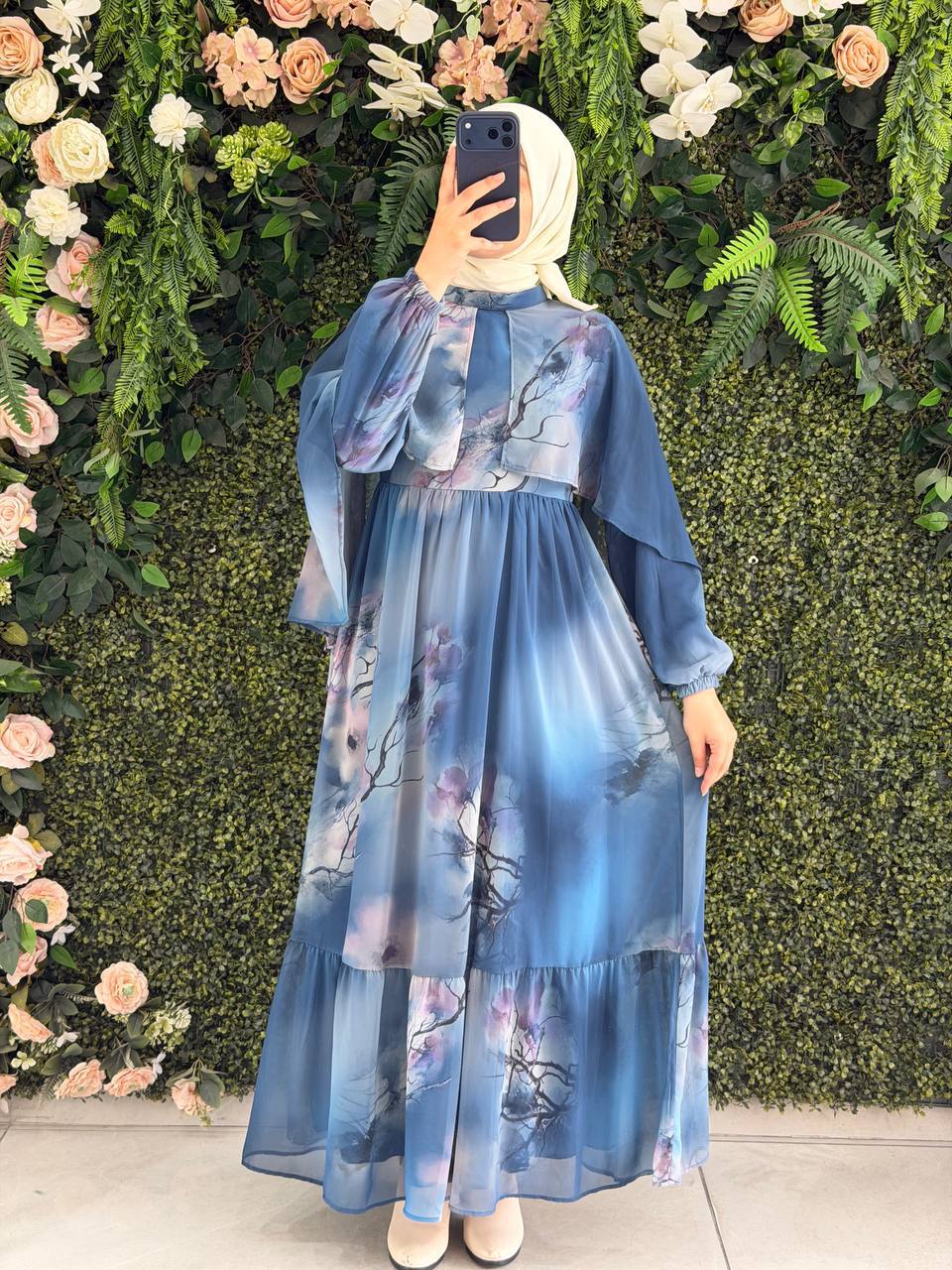 Şifon Astarlı Elbise 9213