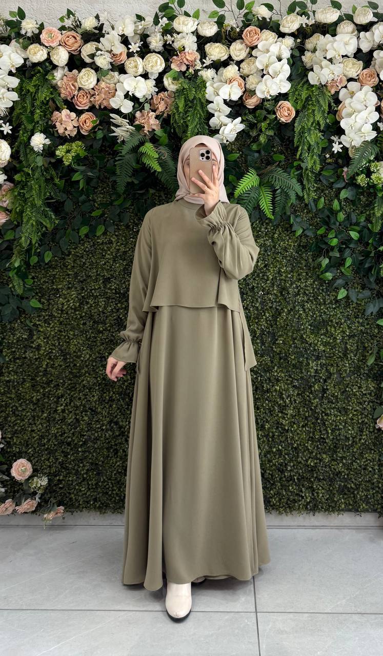 Krep Elbise 9148