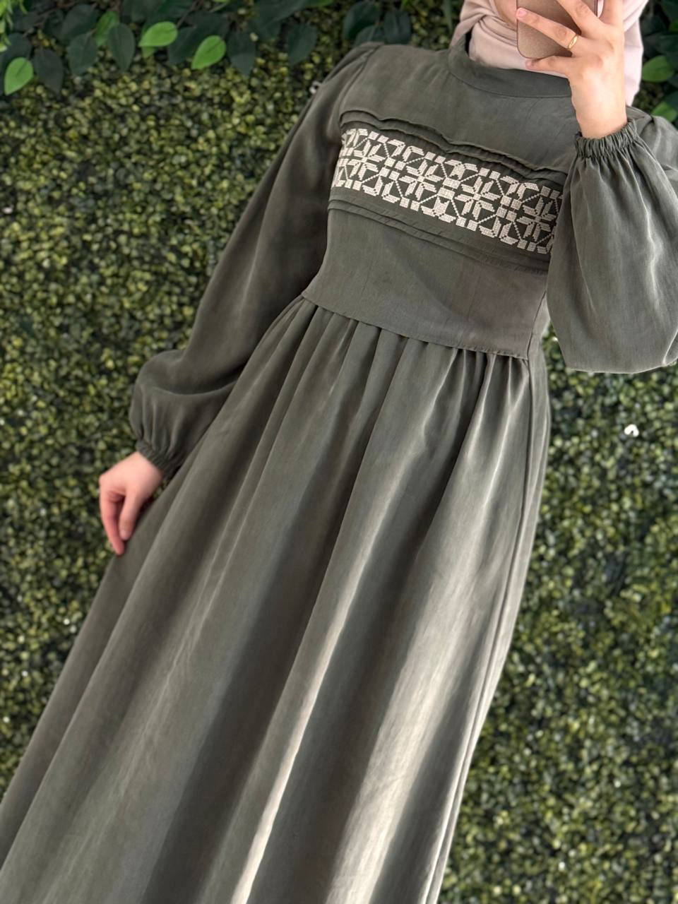Modal Nakışlı Elbise 9146