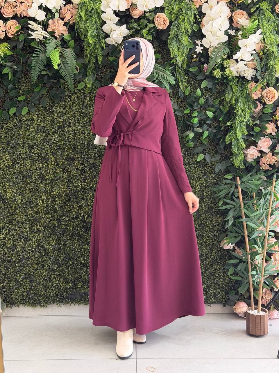 Linda Krep Elbise 9247 - Moda Fatma
