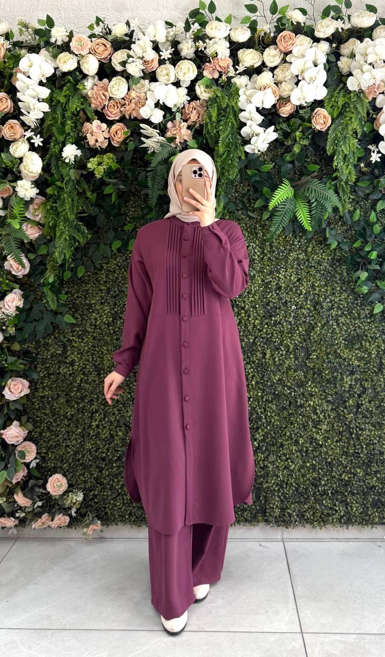 krep pantolonlu takım 9127
