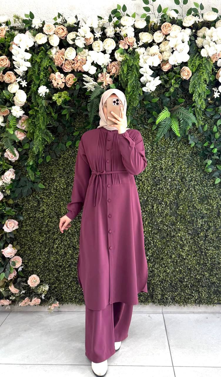 krep pantolonlu takım 9127