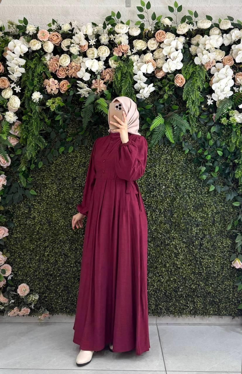 dijital pamuklu elbise 9128