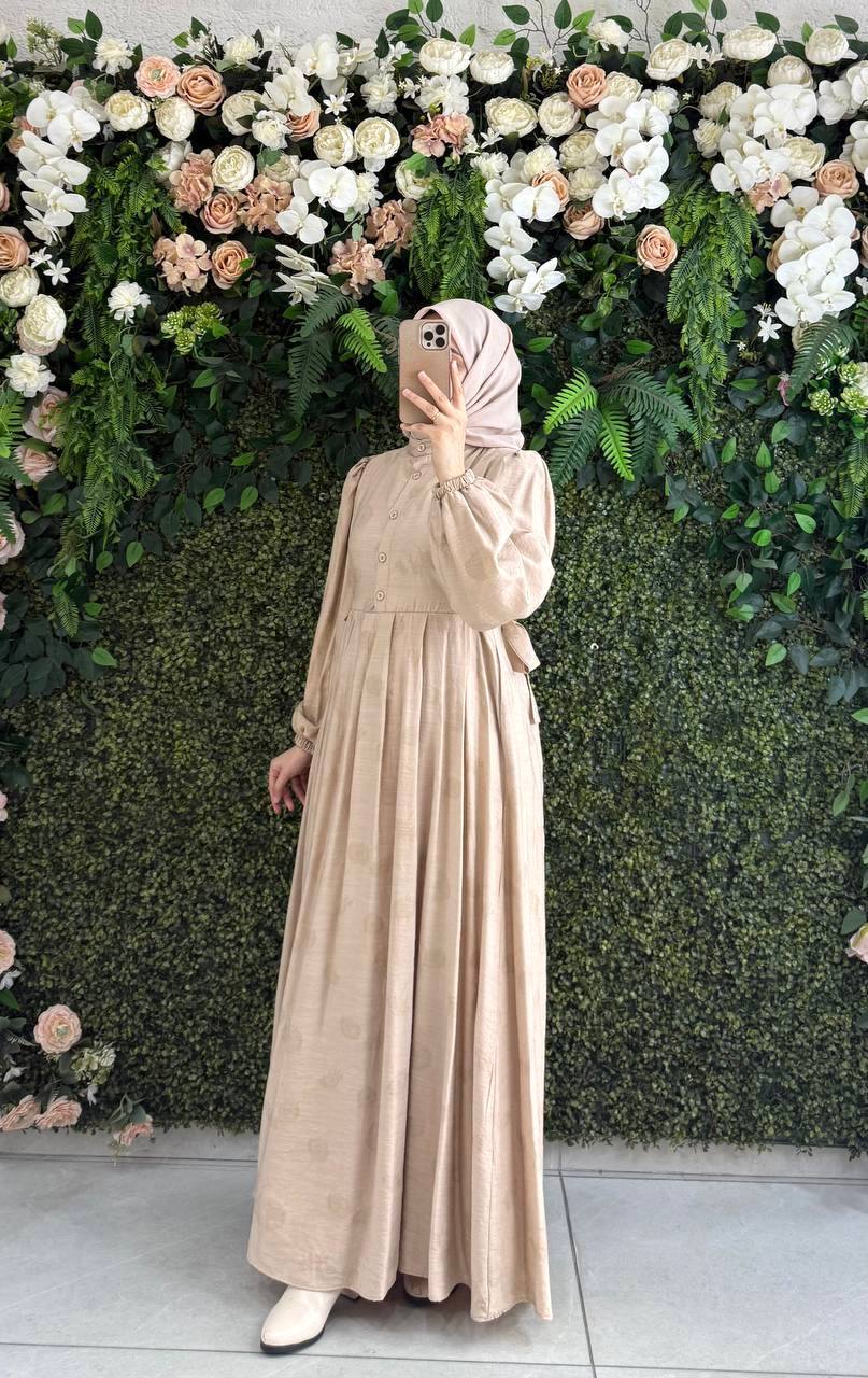 dijital pamuklu elbise 9128