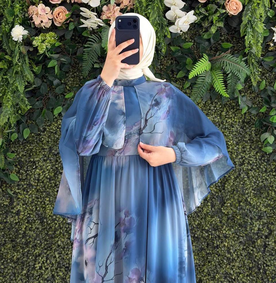 Şifon Astarlı Elbise 9213