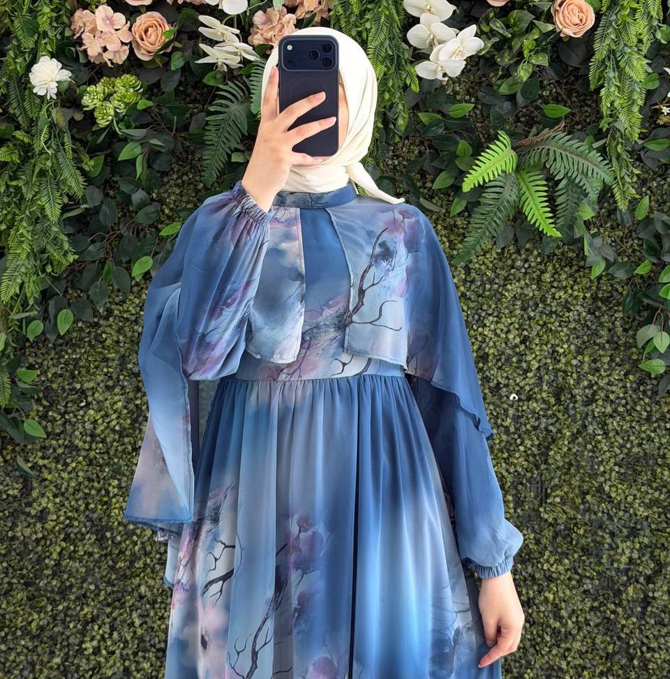 Şifon Astarlı Elbise 9213