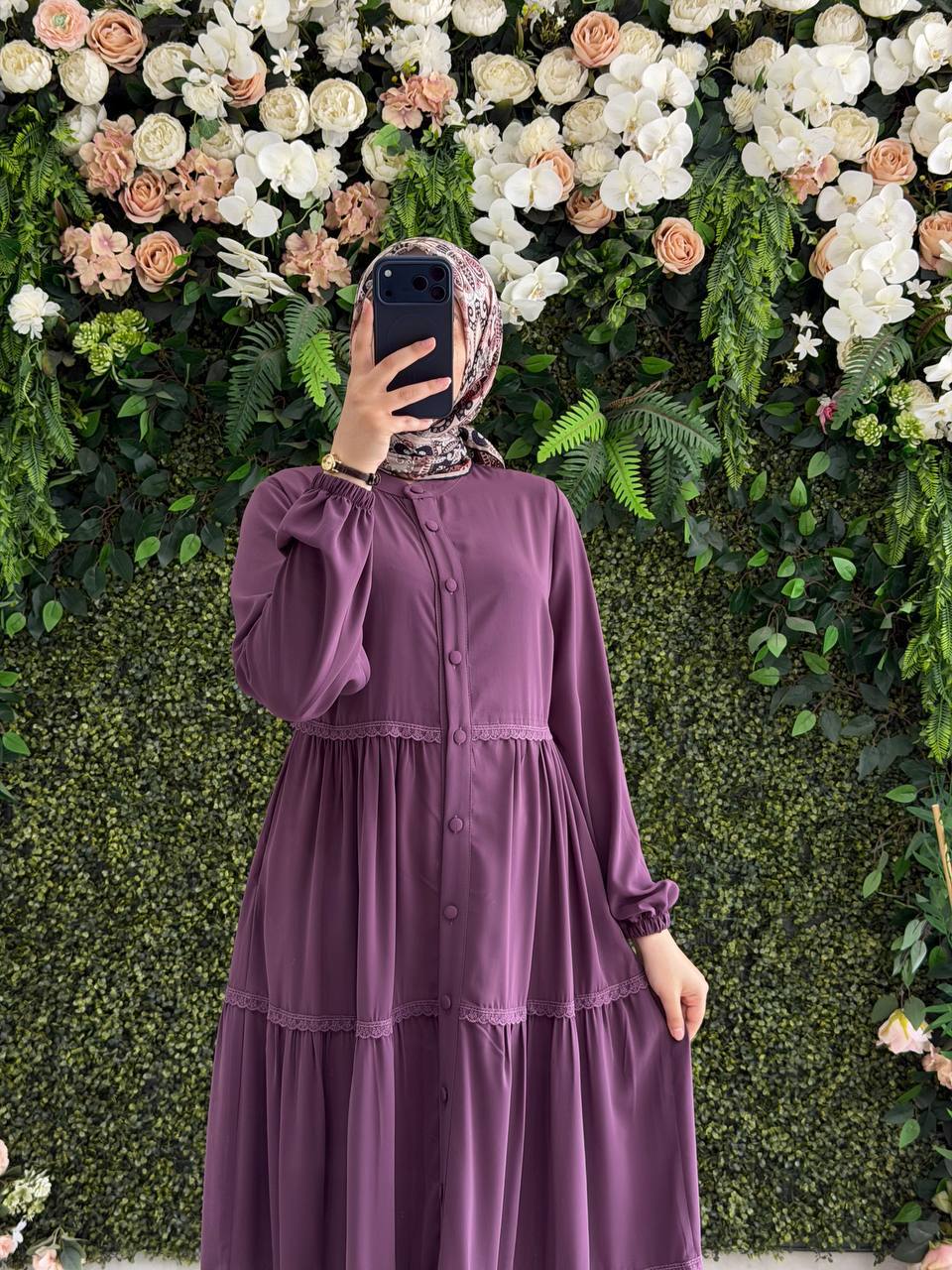 Medine İpek Elbise 9135