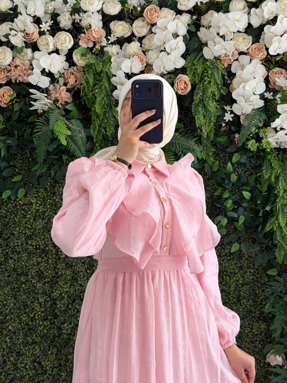 Şifon Harmosa Astarlı Elbise 9260