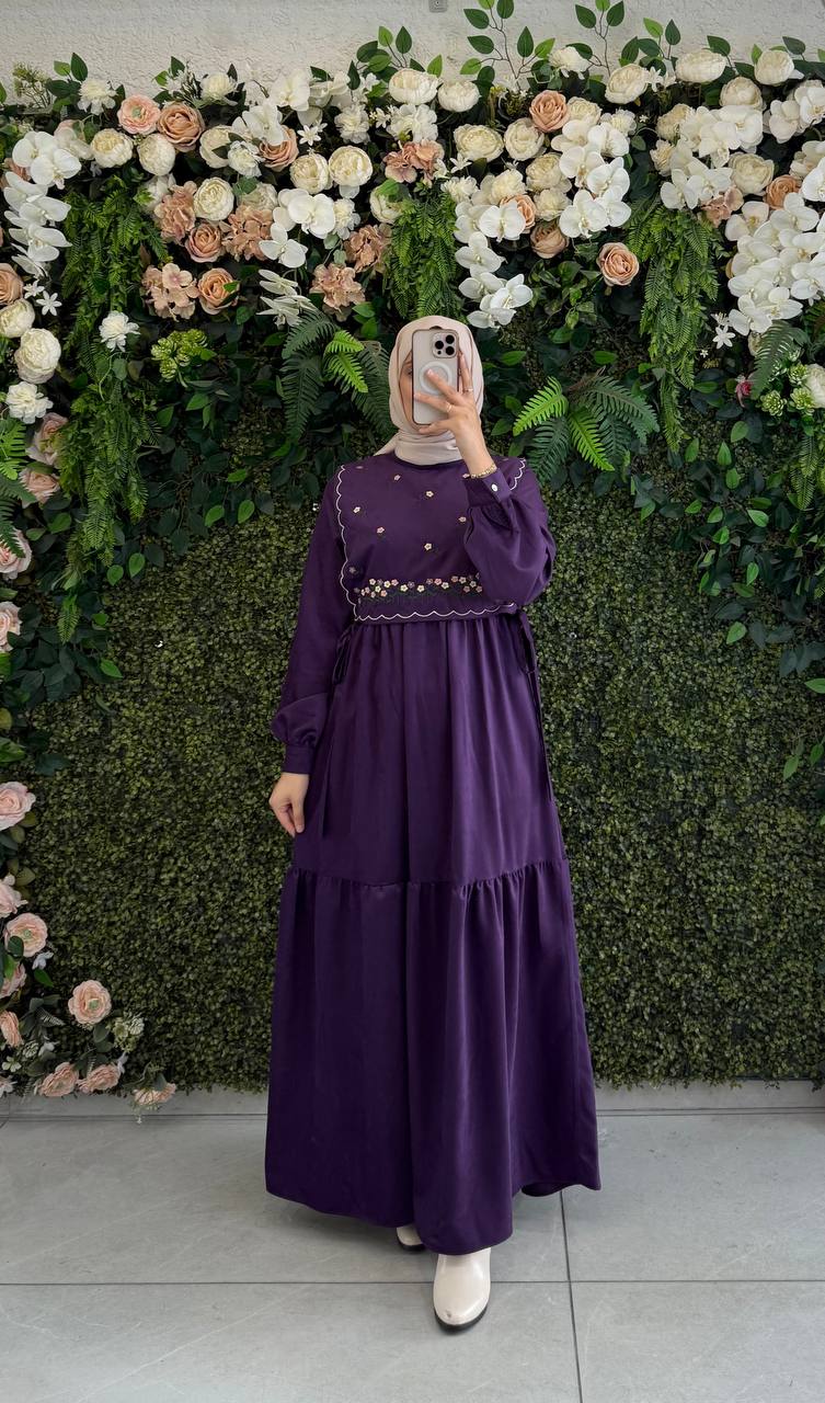 Nakışlı elbise 8045